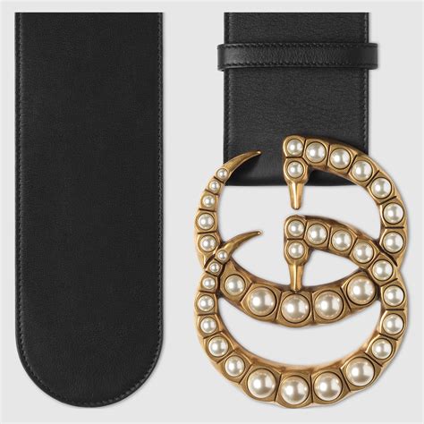 wide pearl gucci belt|Gucci double g pearl belt.